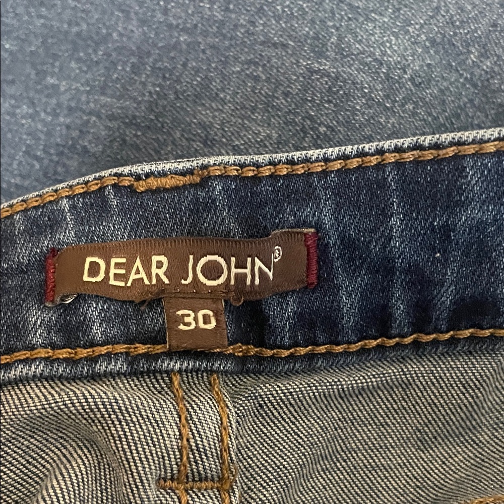 Dear John Dark Blue Distressed Flare Jeans - Picture 7 of 7